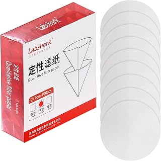7cm Diameter Cellulose Lab Filter Paper,Qualitative Filter Paper Circles, 20 Micron Particle Retention, Medium Flow Filtration Speed(100pcs)