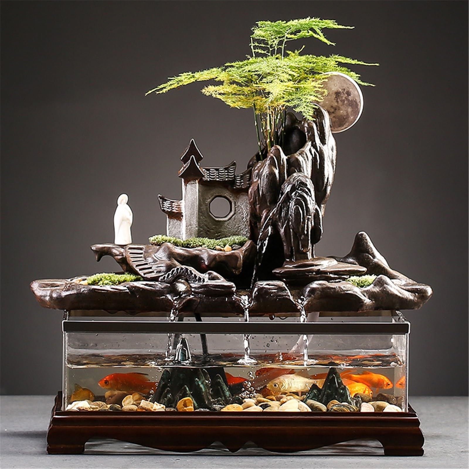 Fuentes de Mesa Fuente de Escritorio Tanque Peces Agua circulante