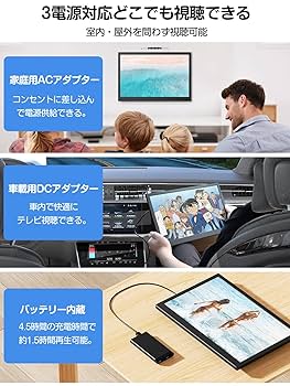 Amazon.co.jp: TTWO ポータブルテレビ 小型テレビ tv ワンセグ