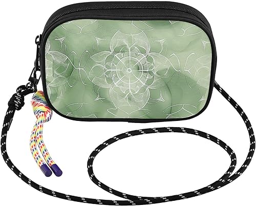 Miniatura 2 de Green Vintage Flowers Womens Purses Crossbody Men Beauty with Credit Card Slots Handbags Walk dog bolsos negros para mujeres