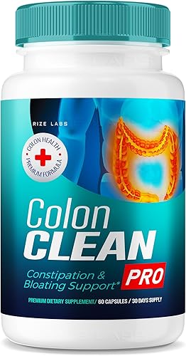 rize labs Colon Clean Pro Capsules, píldoras totalmente naturales para aliviar la hinchazón, fórmula avanzada para la salud intestinal (60 cápsulas)