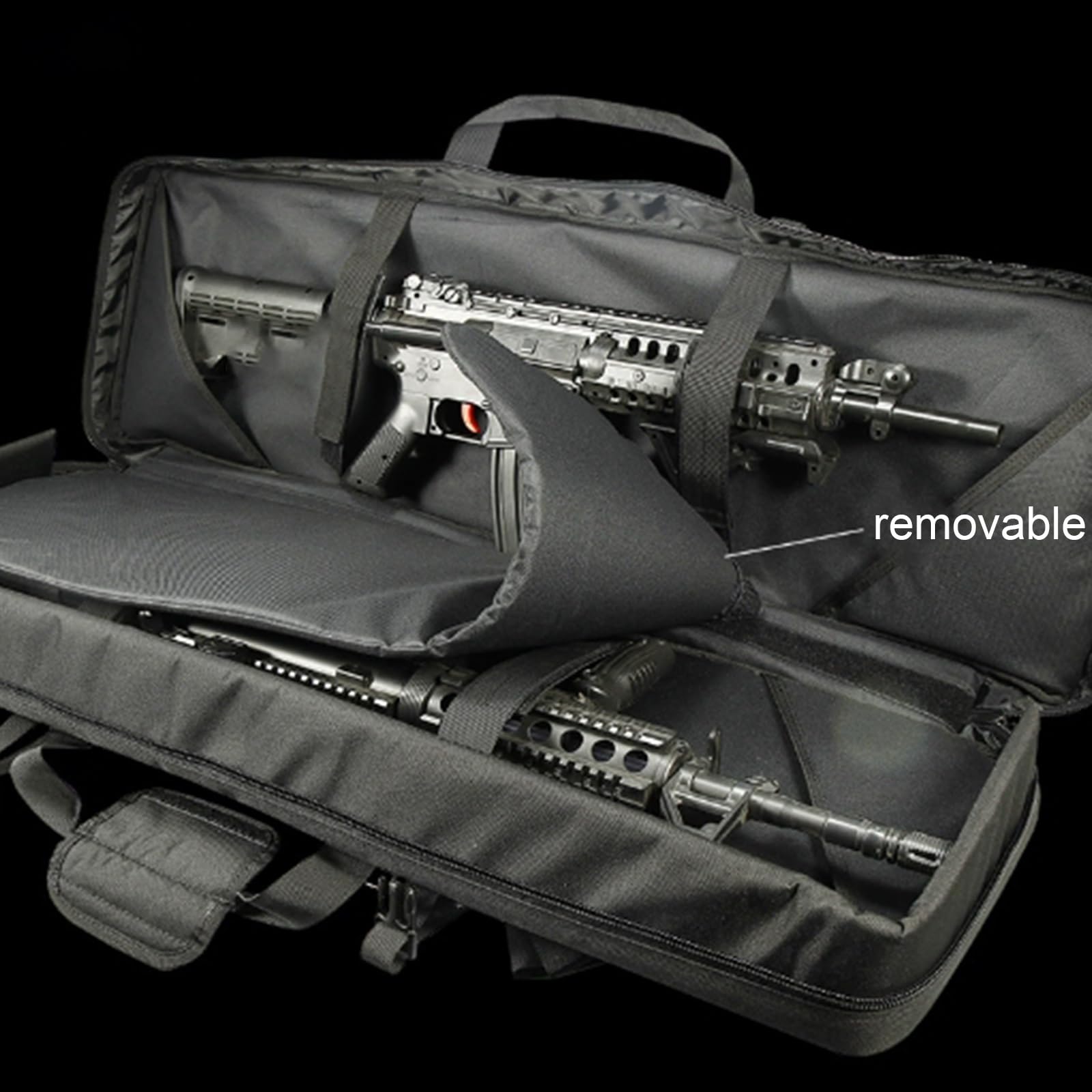 Estuche de Rifle Doble Largo, Mochila de Rifle Suave, Bolsa Táctica Funda para Arma con Correa de Hombro Bolsa de Transporte Vaina para Caza Disparando