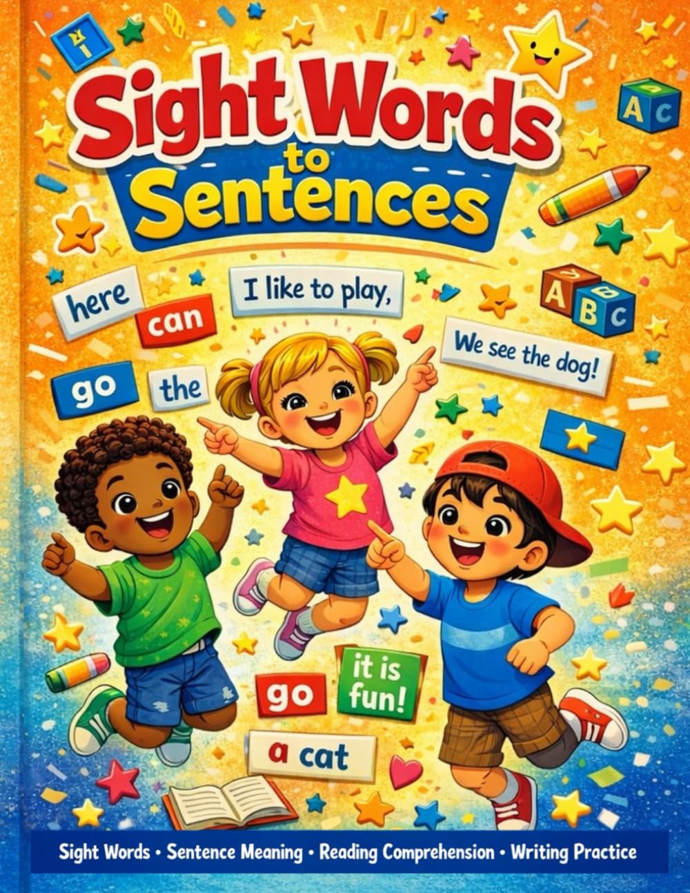 Sigh Words to Sentences : A Complete Reading Workbook: Sight Words, Sentences Meaning, Reading Comprehension and Writing Practise