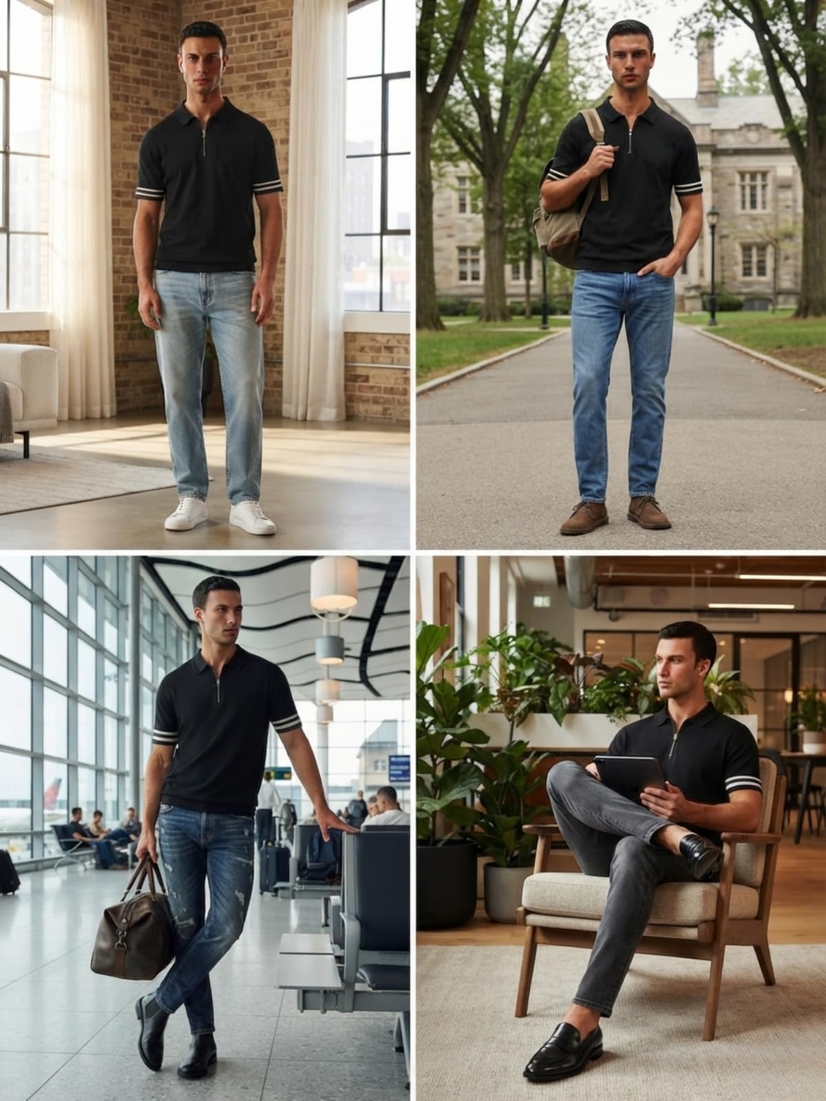 Leriya Fashion Koszulka męska | Męska koszulka polo | Zwykła | Styl Casual | Pół rękawa | Męska koszulka z polibawełny Slim Fit Solid (dostępna w dużych rozmiarach)