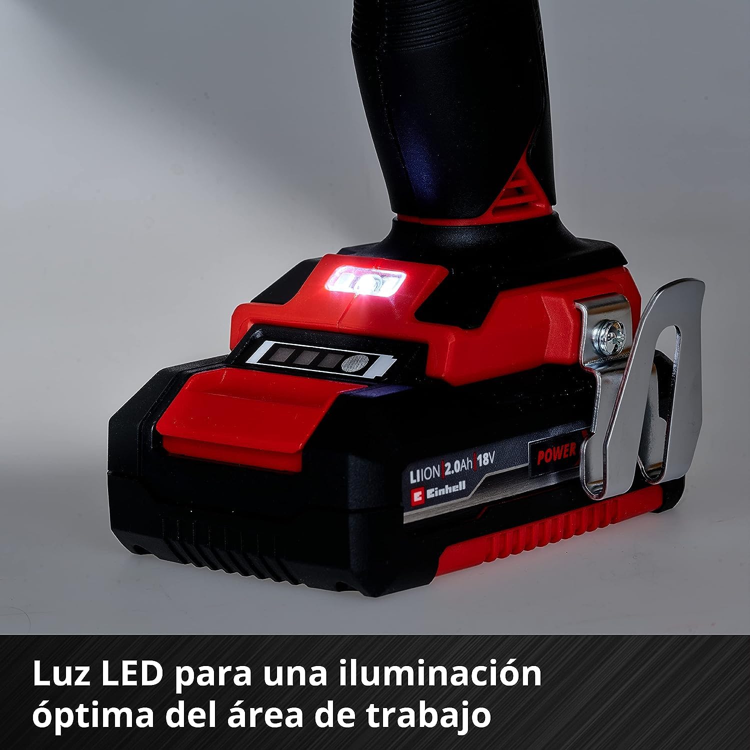 Einhell Atornillador inalámbrico TE-CD 18 Li-i Brushless Power X-Change (con función de impacto, Li-Ion, 18 V, 2 velocidades, 60 Nm, luz LED, maletín, incl. 2 baterías de 2,0 Ah y cargador)