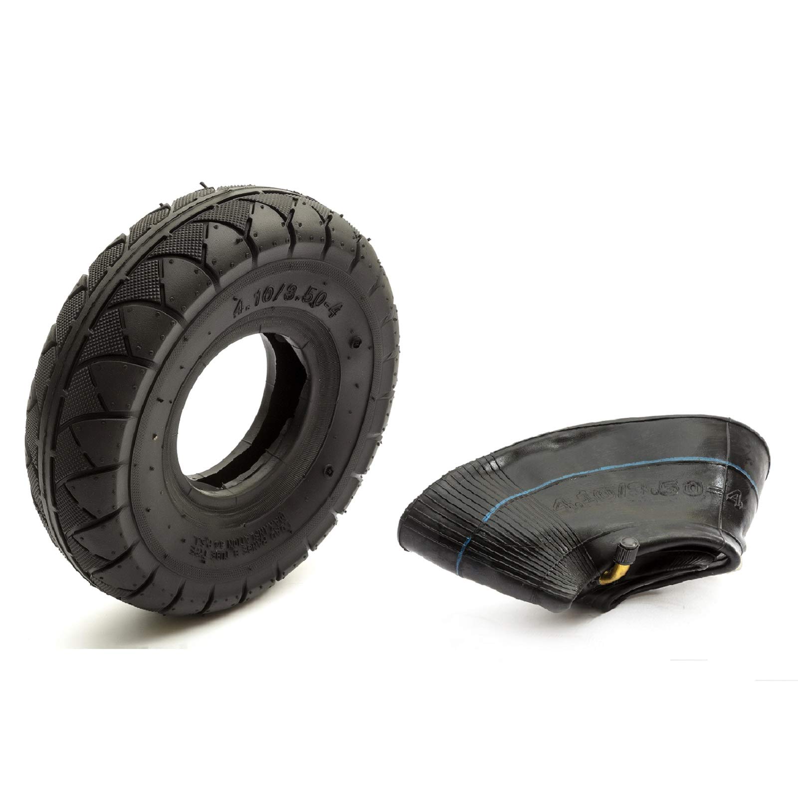 Mini BMX Treaded Tyre + Innertube 4.10/3.50-4 For 4 Inch / 101mm Wheel Rims / 10 Inch Total Diameter