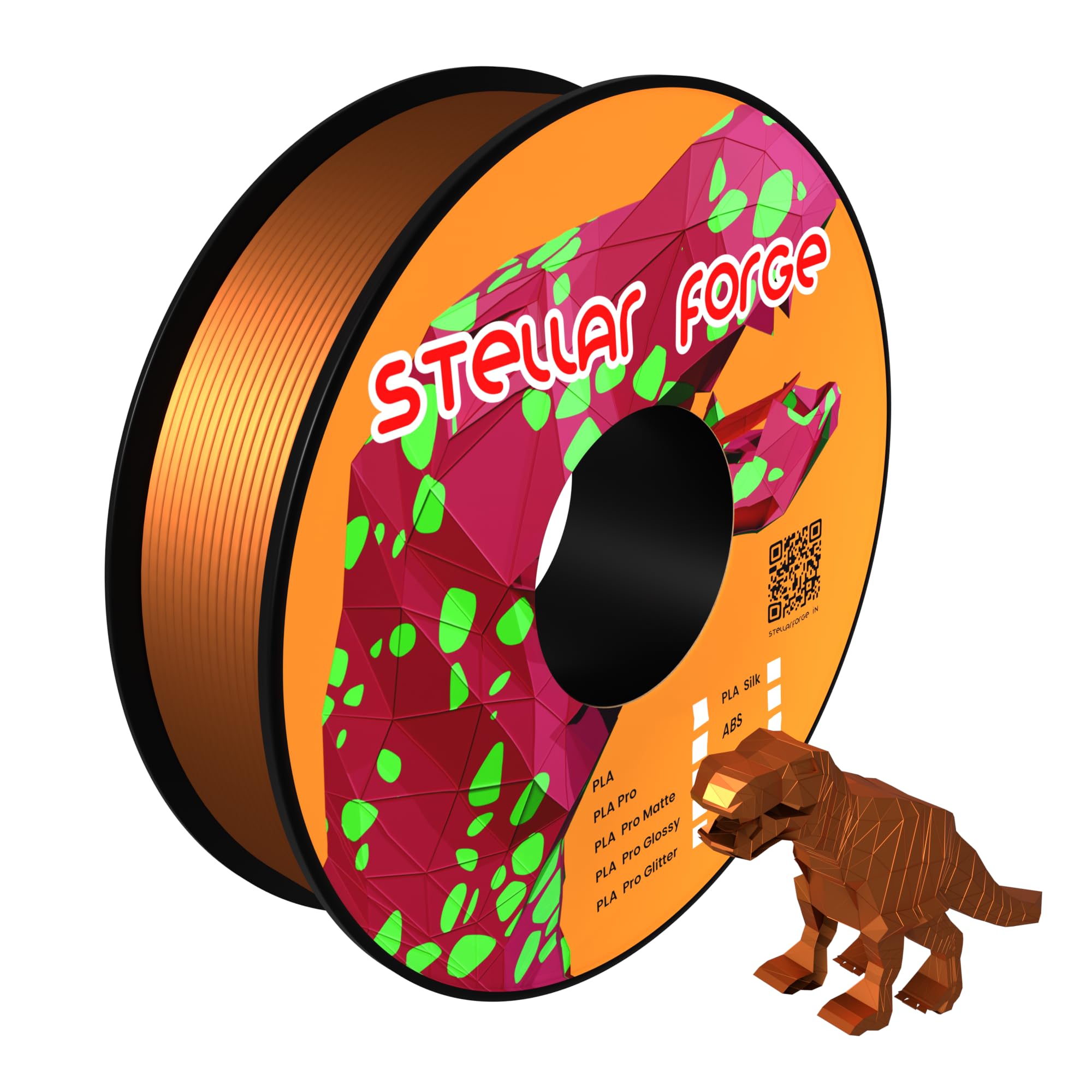 Stellar Forge PLA Premium, 3D Printing Filament, 1.75mm Diameter 1KG Spool (2.2 LBS) for 3D Printer Copper Color with SF Duck