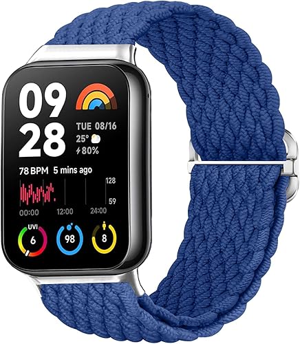 Miniatura 12 de Bandas trenzadas para Xiaomi Smart Band 9 Pro/Mi Band 8 Pro/Redmi Watch 5/4, correas elásticas de repuesto deportivas para mujeres y hombres
