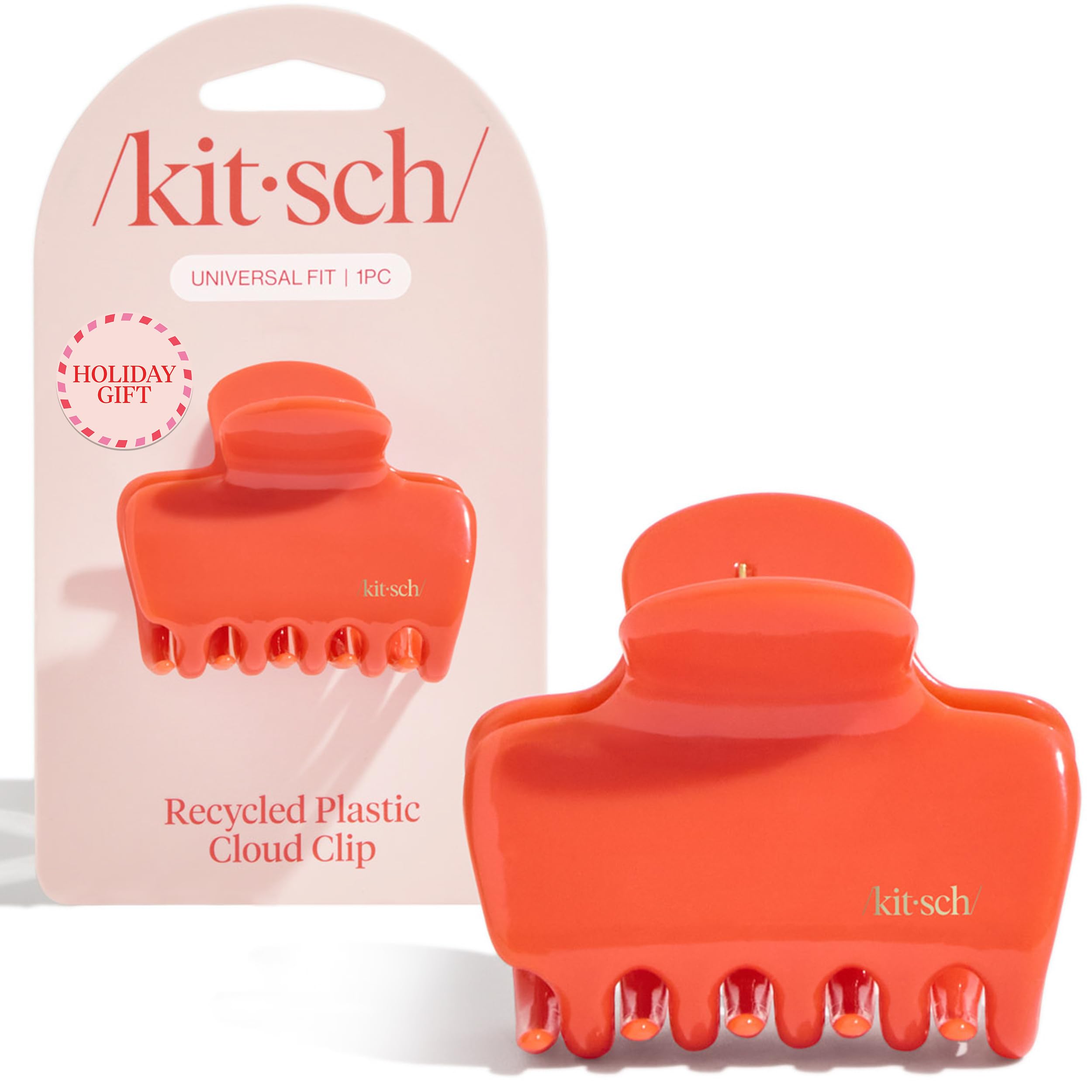 Kitsch Medium Hair Clips for Women – Strong Hold Claw Clips for Thick or Thin Hair – Recycled Plastic, Non-Slip, Durable | Ideal Gifts for Women - Cherry, 1pc