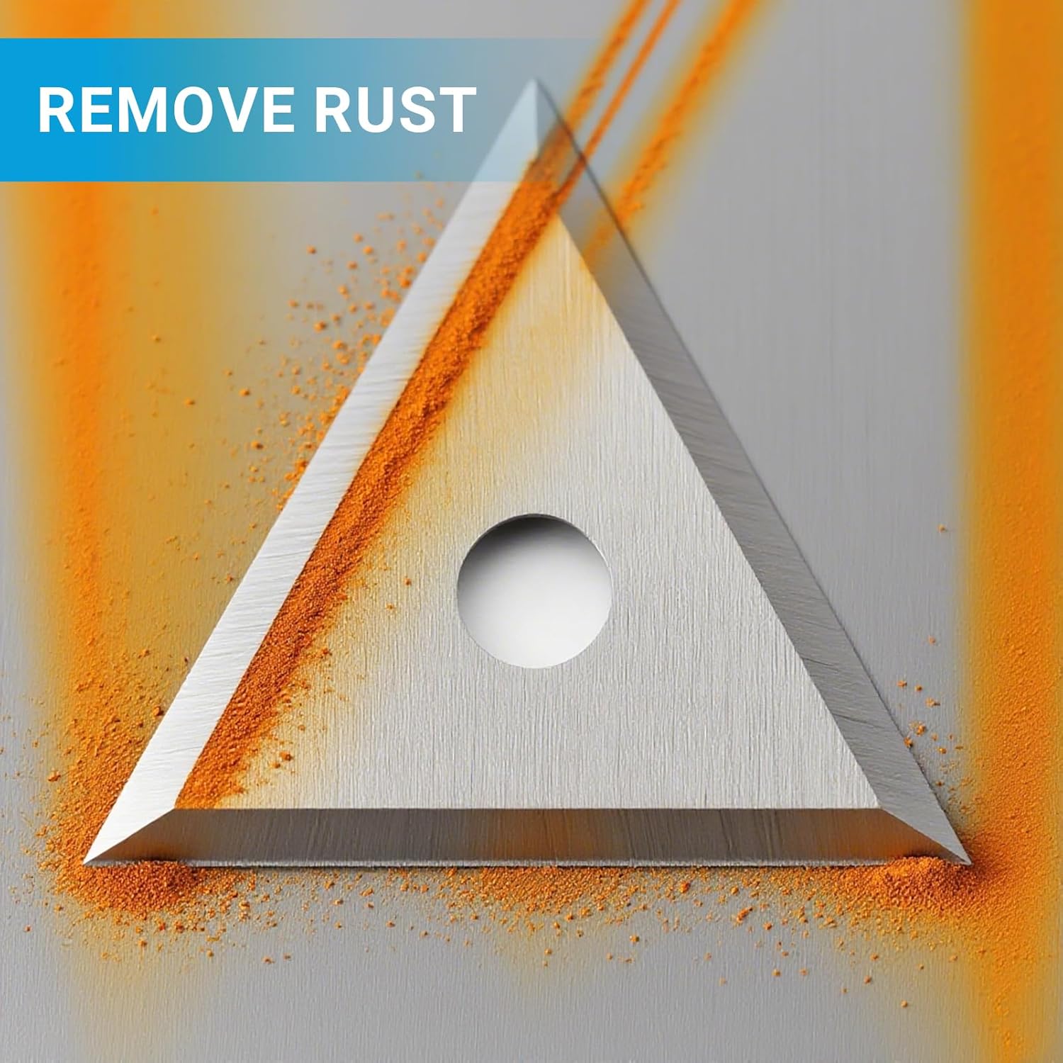 10 Pack 1" Triple Edge Blade,1 Inch Paint Scraper Blades Tool,Three-Edged Triangle Tungsten Steel Blade