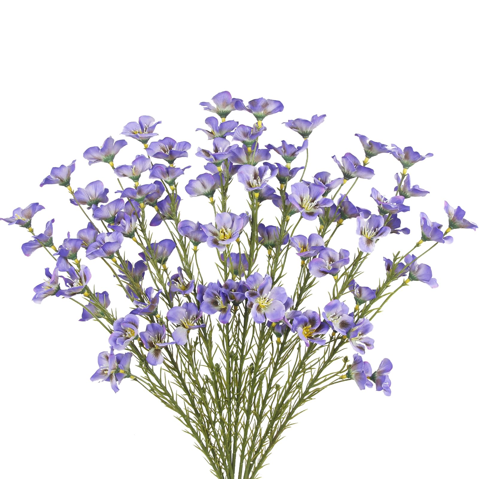 CITYES 10 Pcs Artificial Wildflowers with Stems Bulk Silk Spring Flowers 21 Inch Fake Forsythia Branches Purple Faux Wildflowers Floral Arrangements