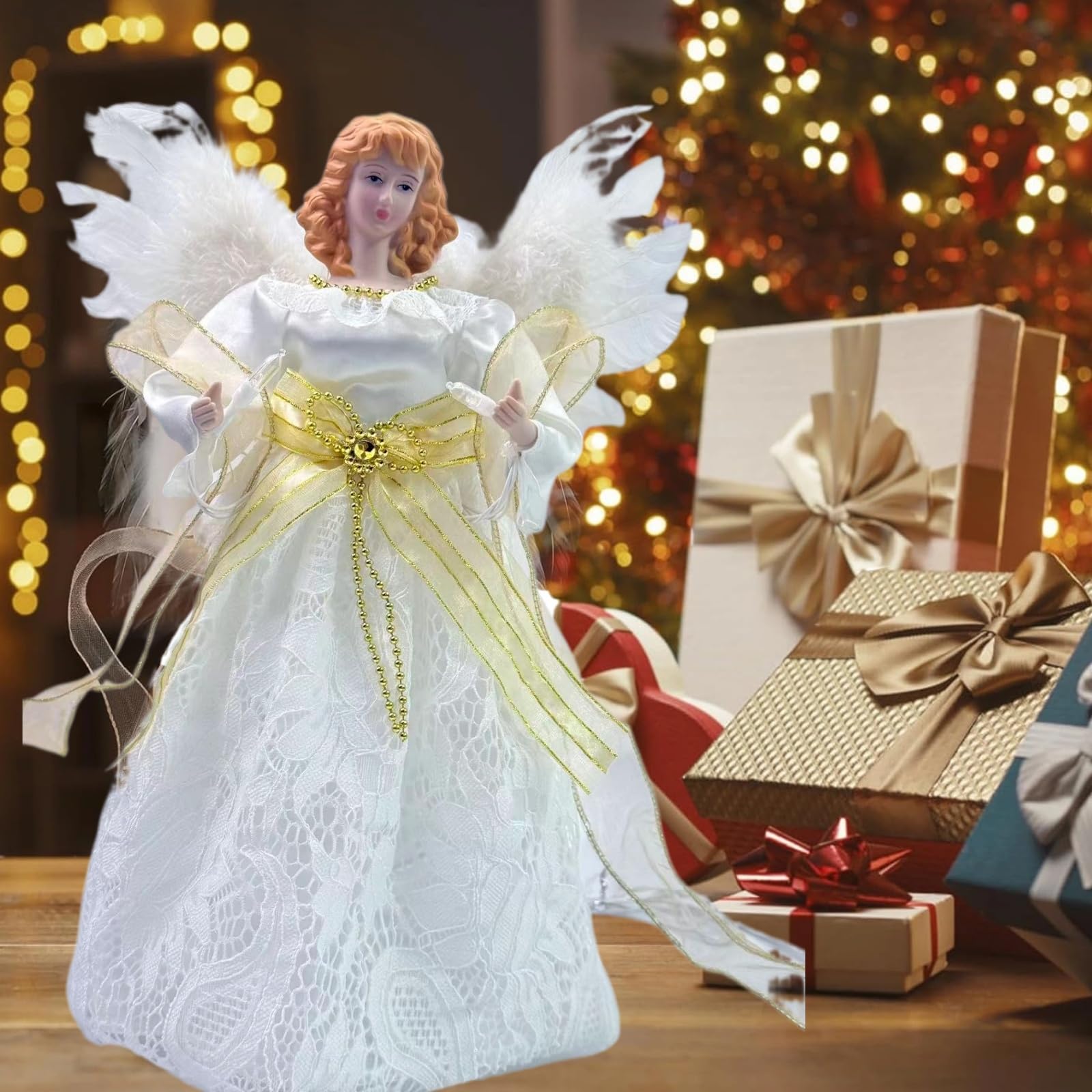 ángeles De Navidad OCTMUSTARD Angel Árbol De Navidad Decoración De