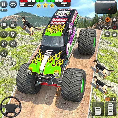 juego de carreras de autos con acrobacias extremas en monster trucks