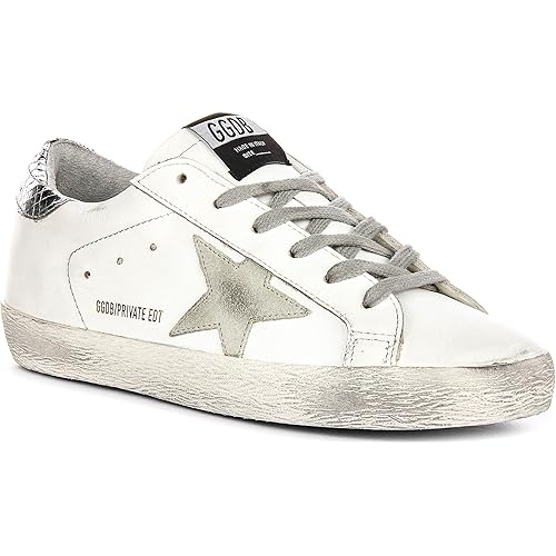 Golden Goose Super-Star Women's Round Toe Seq Distress Logo Lw Trainers