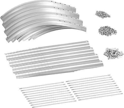 Miniatura 3 de Land Guard Kit de cama de jardín elevado galvanizado de 6.6 × 2.7 × 1 pies, macetas galvanizadas para exteriores, metal grande ovalado para verduras