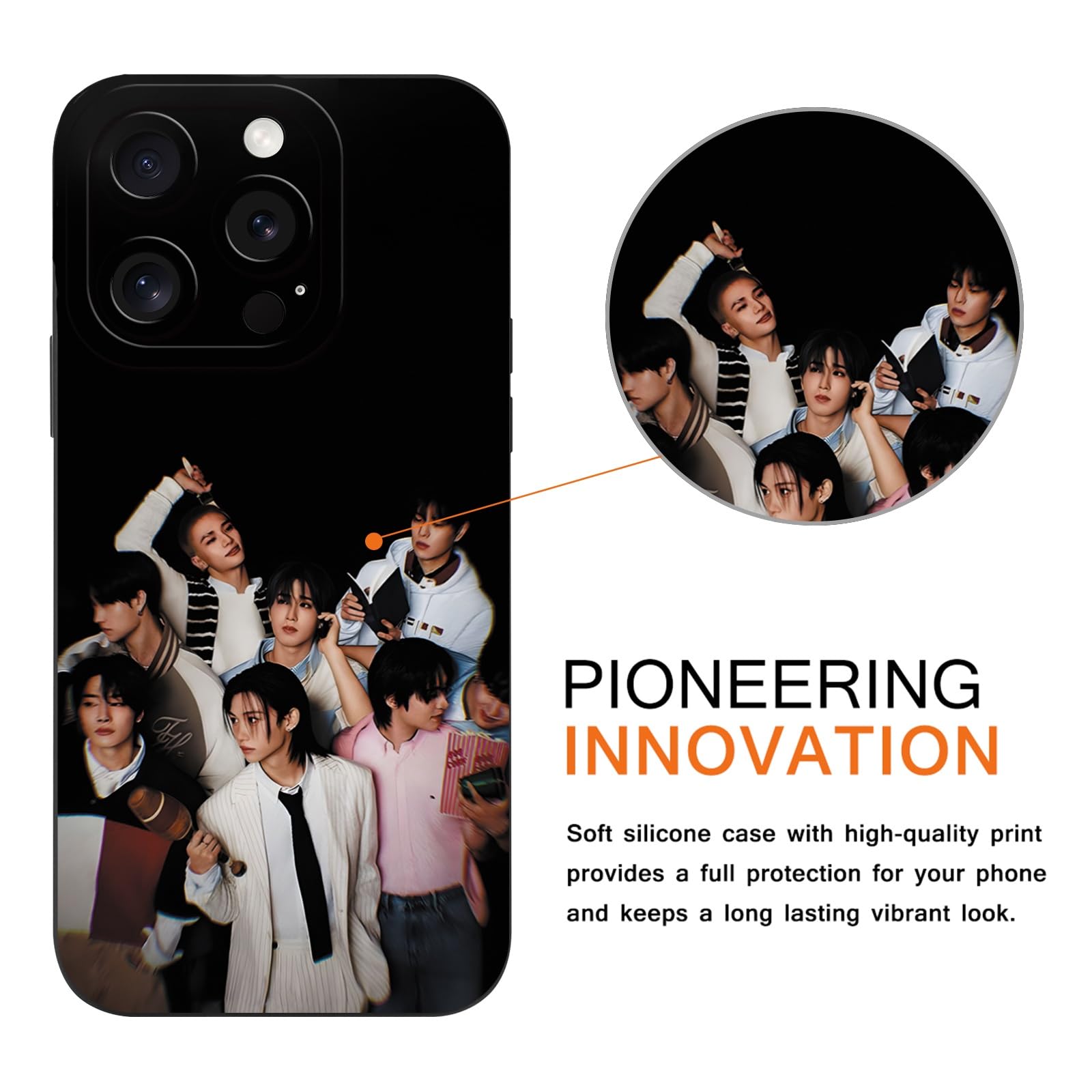 Custodia Per Xiaomi Redmi Note 14 5G | 2 Pezzi Con Design Kpop Stray Kids Skzoo | Silicone TPU Morbido Antiurto | Nero - 2