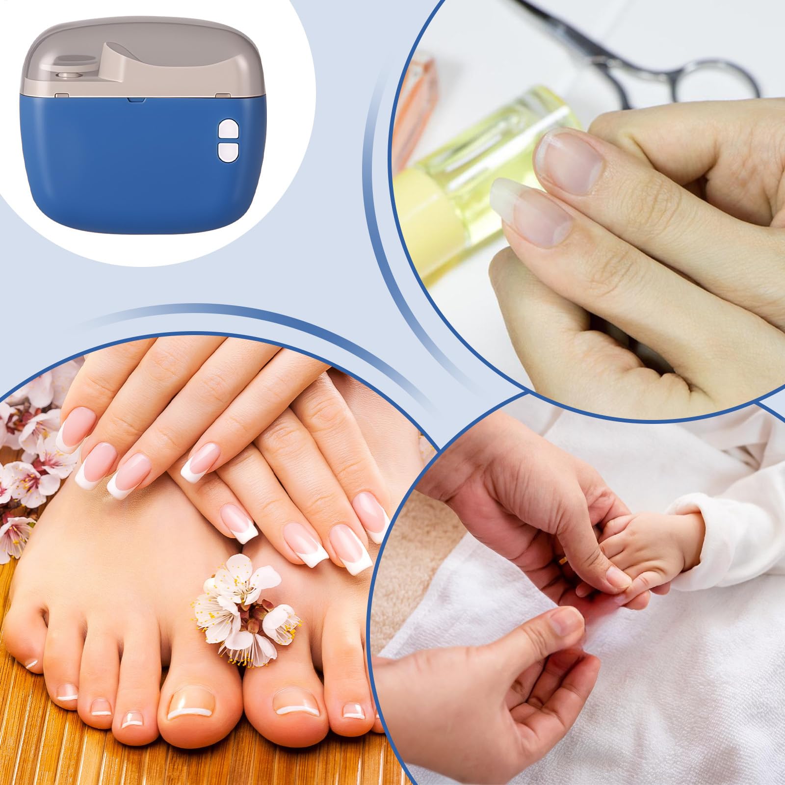 Turde Uaila Elektrischer Nagelknipser, tragbar, USB, wiederaufladbar, für den Merdestal Home Travel Salon, Camping, Kinder, Erwachsene, Senioren, Turde Uaila