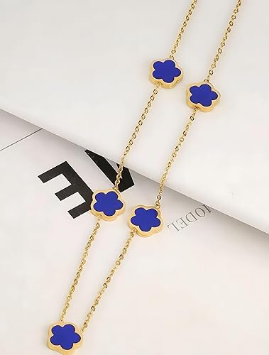 Miniatura 3 de Lucky Clover 18K Gold Plated Clover Necklace Bracelet Earring for Women Fashion Cute Simple Jewelry Sets Hypoallergenic Women Jewelry Gifterhuan