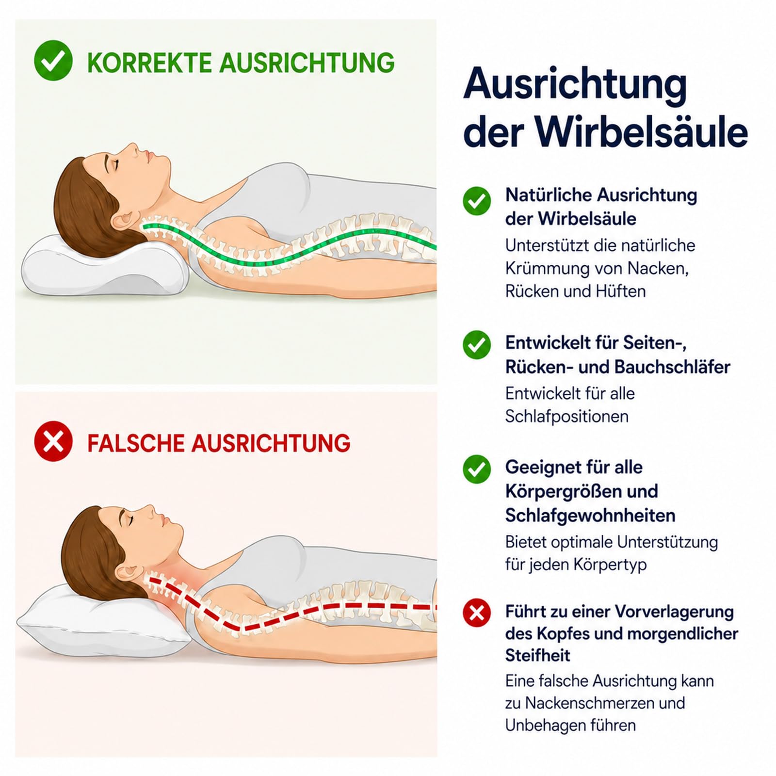 Nucca Orthopädisches Nackenkissen aus Memory Foam (2)
