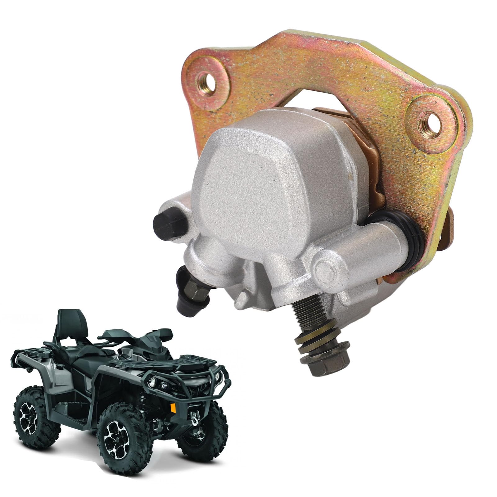 Garsent Pinza de Freno Trasero para ATV LT‑A500F Vinson 500 2003-2007, Pinza de Freno Trasero con Pastillas, 69100 03GF0 999 69100 03GH0 999, Rendimiento de Frenado Mejorado