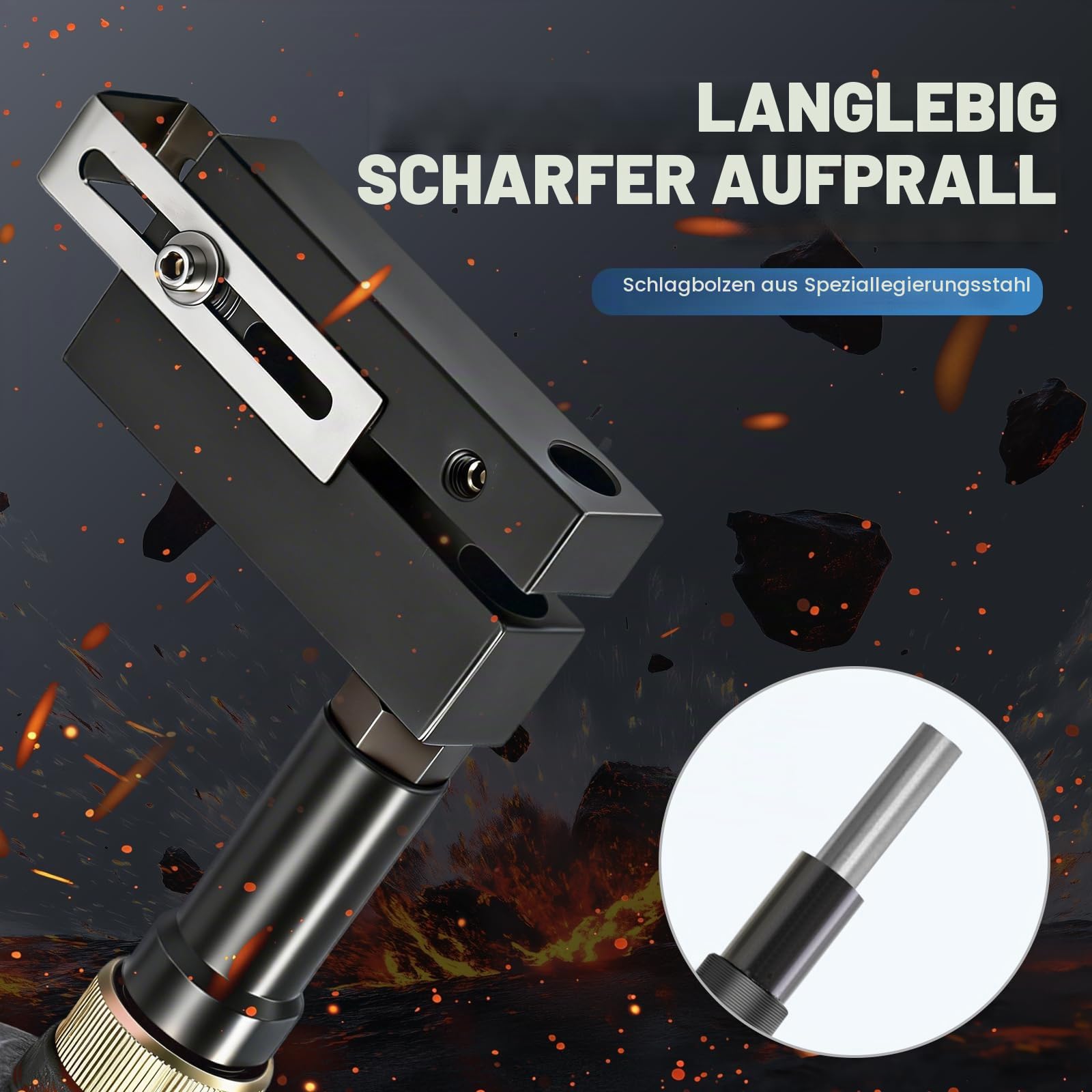 NEWTRY 8mm pneumatischer Lochstanzer für Metallblech Industrie Luftlocher | Heavy-duty, Robustes Gehäuse, kompakt und effizient, geeignet für max. 1 mm Edelstahlblech und 2 mm Aluminiumblech