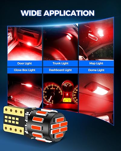 Miniatura 8 de Marsauto 194 Bombillas LED T10 168 192 2825 W5W 400LM 6000K 7000K 2835SMD Chip LED Bombillas de repuesto para 12 V coche interior domo mapa puerta