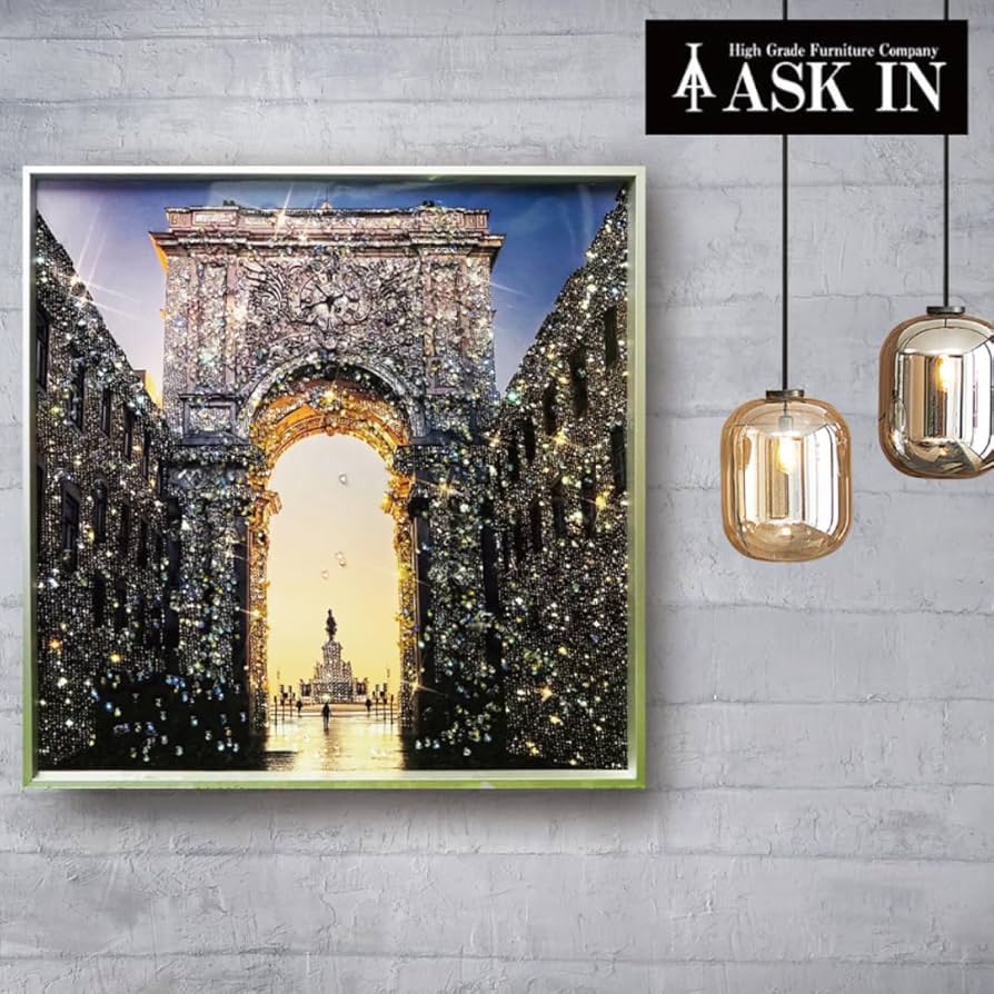 クリスタルアート アーチ型景観 41x41cm クリスタルアート アーチ型景観 41x41cm クリスタルアート