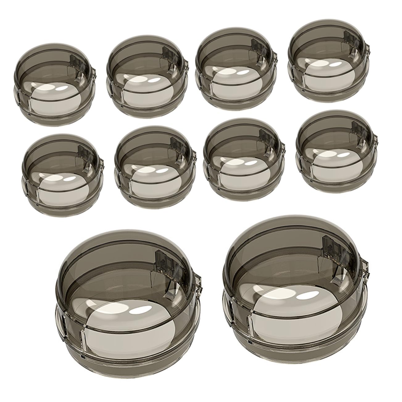 Housoutil 24pcs Child Safety Stove Knob Covers Plastic Gas Stove Range Protectors