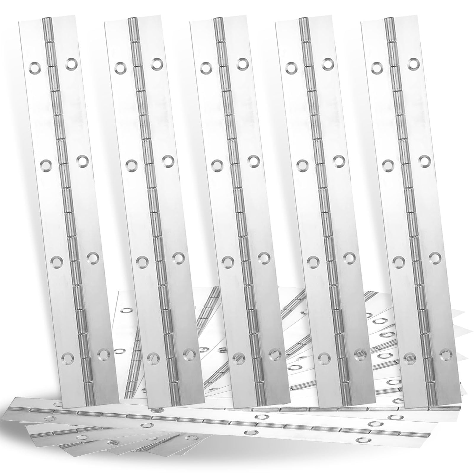 Stainless Steel Piano Hinges - 12 Pack -21