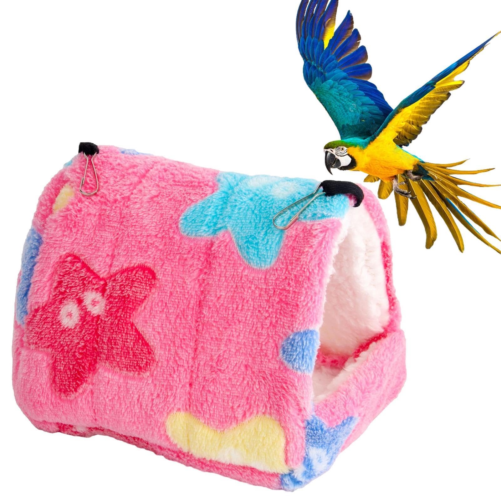 Nid Douillet Pour Oiseau - Hamac Caverne En Velours - Pour Perruche, Perroquet, Calopsitte - 25x25x25 Cm