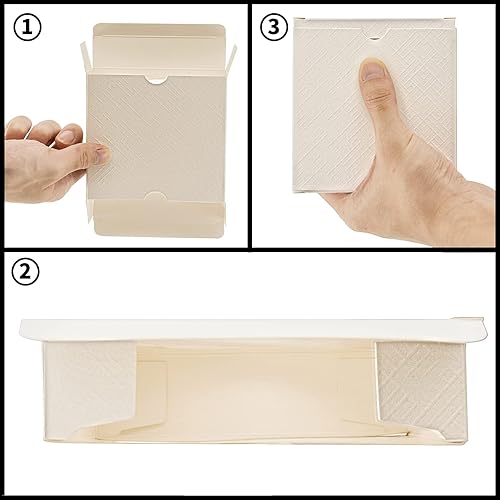 Miniatura 6 de 50 cajas de galletas individuales con ventana de 4.3 x 4.3 x 1.2 pulgadas, cajas pequeñas de embalaje de jabón, cajas de postre cajas de regalo de