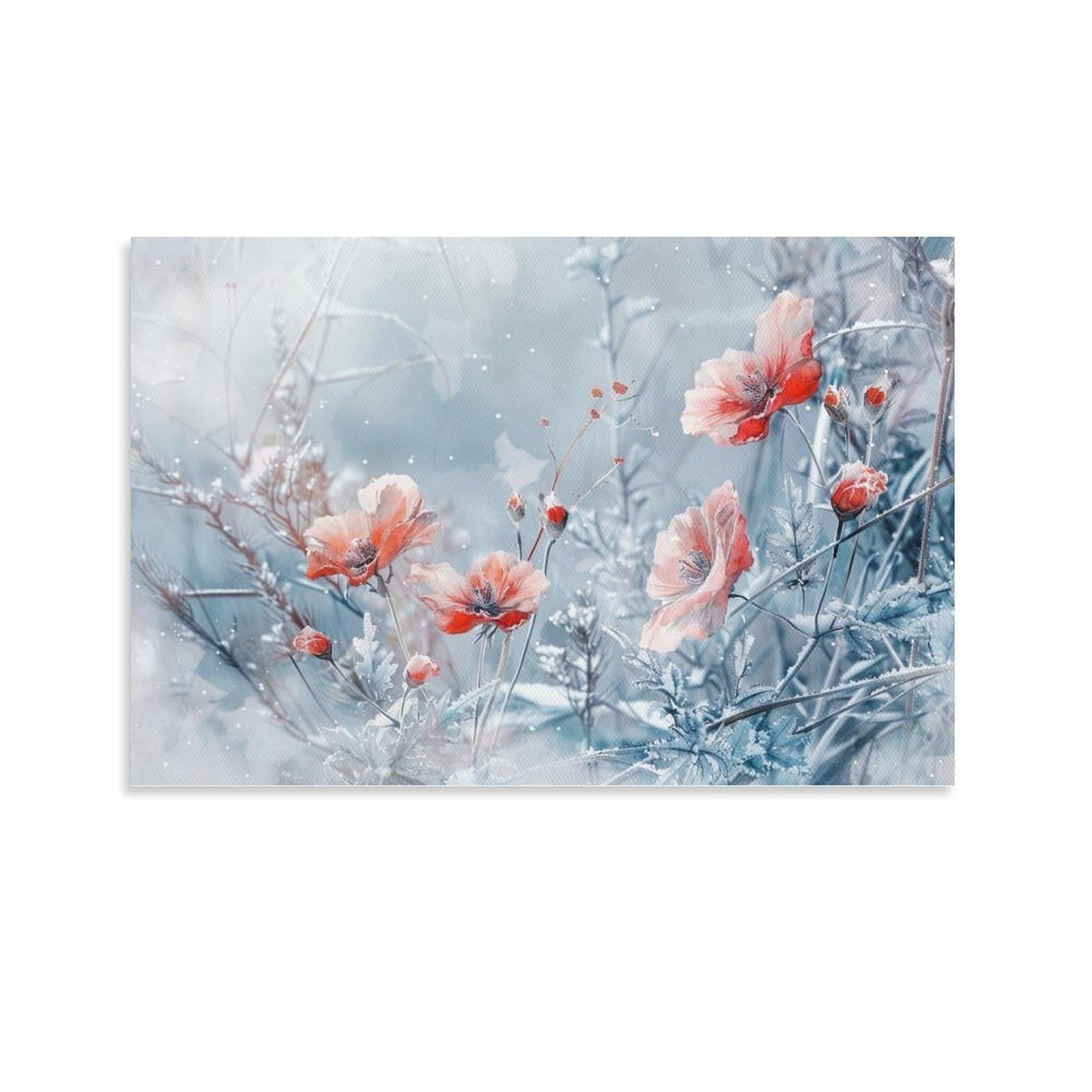 青い風景＊絵画　原画　抽象画　風景画　テクスチャーアート　冬　植物　花 Rain＊絵画 原画 抽象画 テクスチャーアート 初夏 梅雨 現代アートの