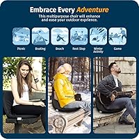 Vista 7 de Alpcour Asiento plegable para estadio – Silla de lujo reclinable impermeable para campamento al aire libre para gradas – Los mejores asientos de 6