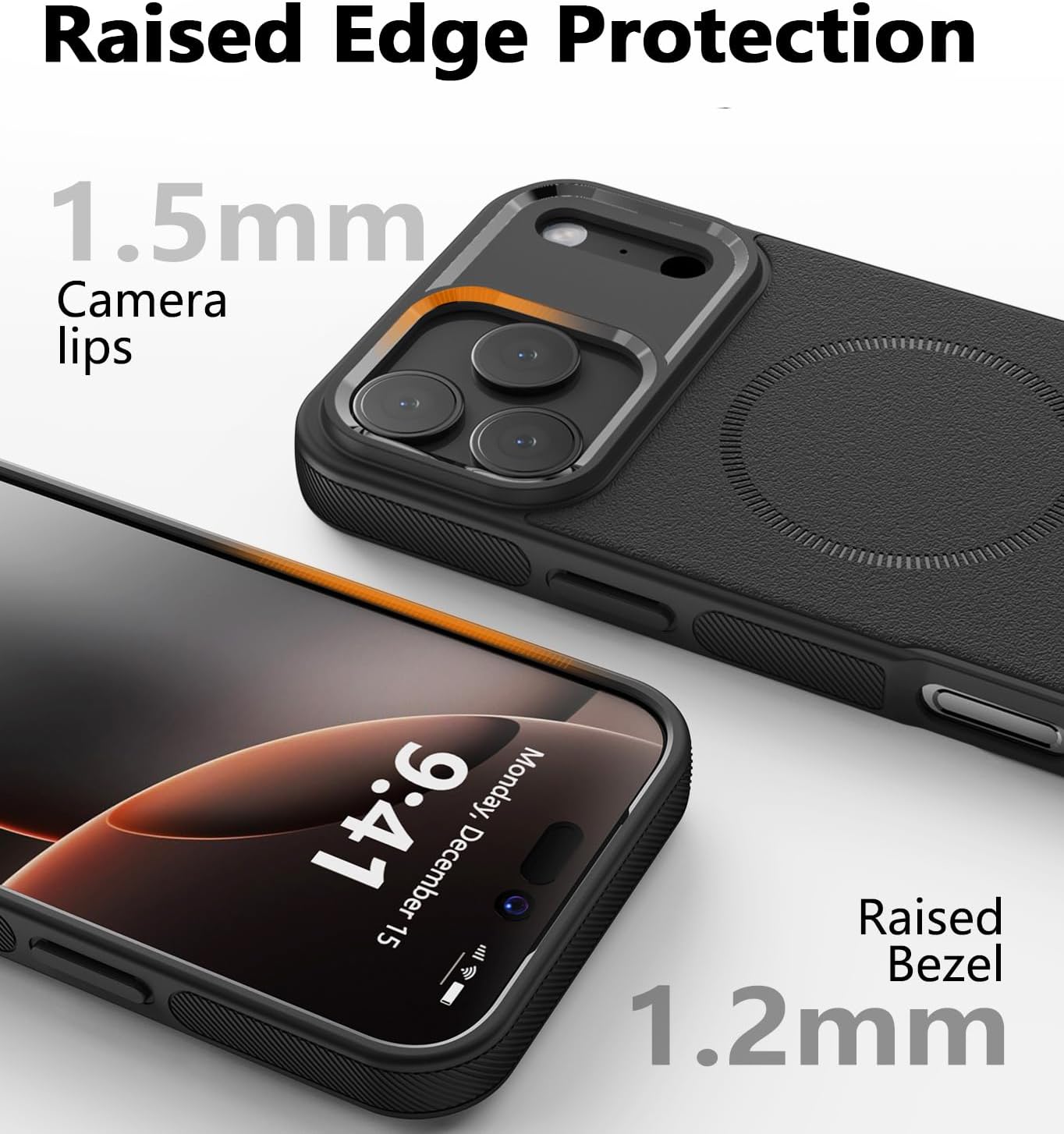 Magnetic for iPhone 17 Pro Max Case with Stand[Compatible with MagSafe] Slim Invisible Kickstand, Protective Anti-Fingerprint Phone Cove 6.9", Black - Image 6