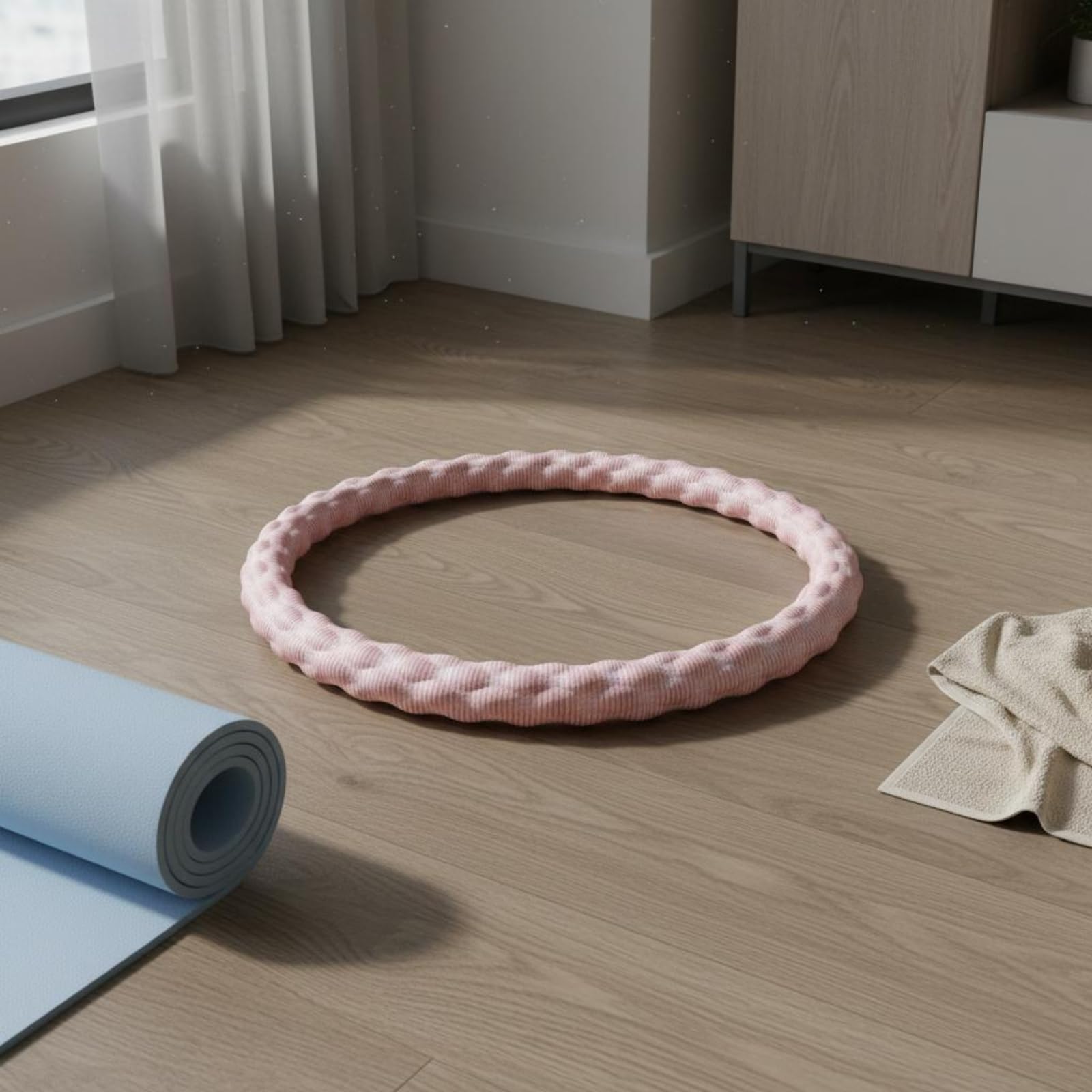 Cerchio Ginnico Zavorrato Silenzioso Cerchio Fitness Rimovibile Attrezzatura Sportiva per Allenamento