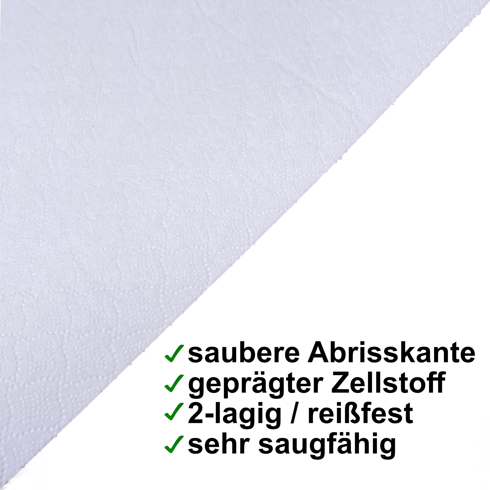 Ärzterollen 2-lagig 50cm x 50m hochweiß 9 Rollen Zellstoff perforiert saugfähig reißfest