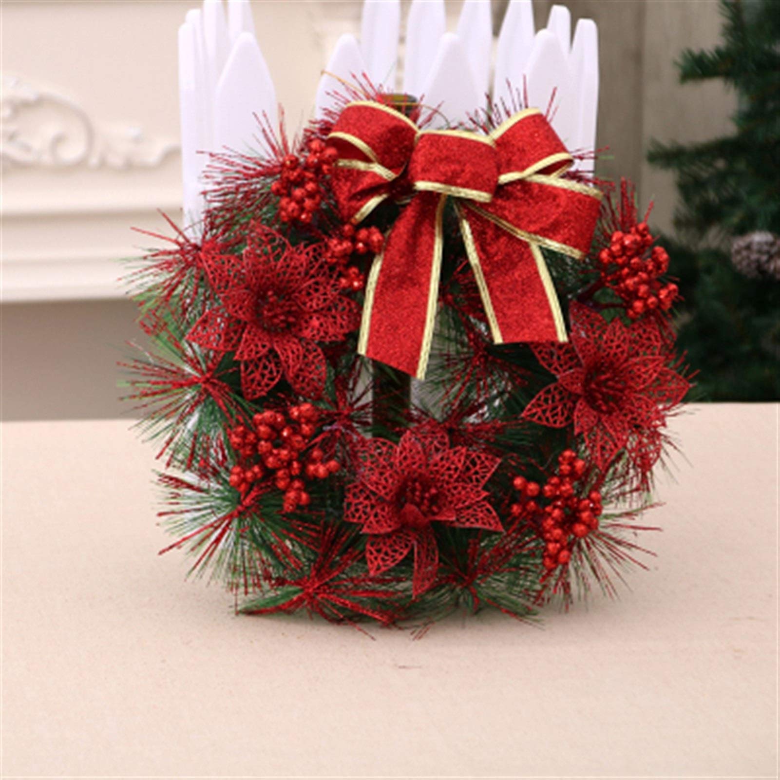 Guirlande de Noël poinsettia idée cadeau idéale pour célébrer les fêtes