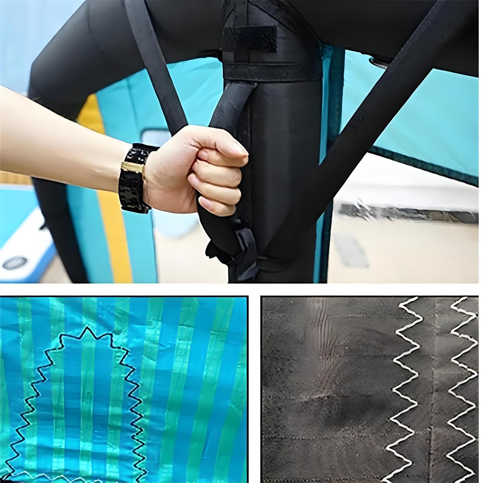 Tabla inflable de aluminio con vela de windsurf para adultos, tela Oxford duradera y PVC, ideal para deportes acuáticos y esquí de nieve surf