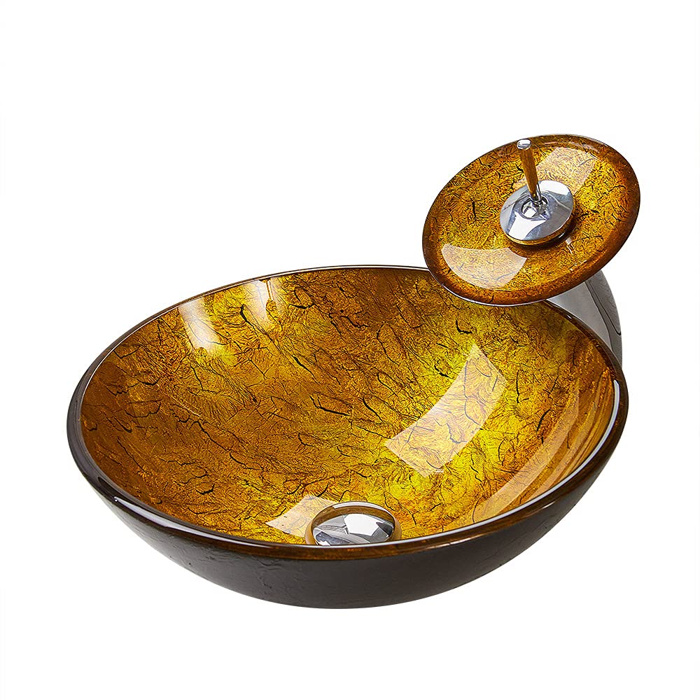 Lavabo verre trempé fissuré art moderne de salle de bain haut de gamme