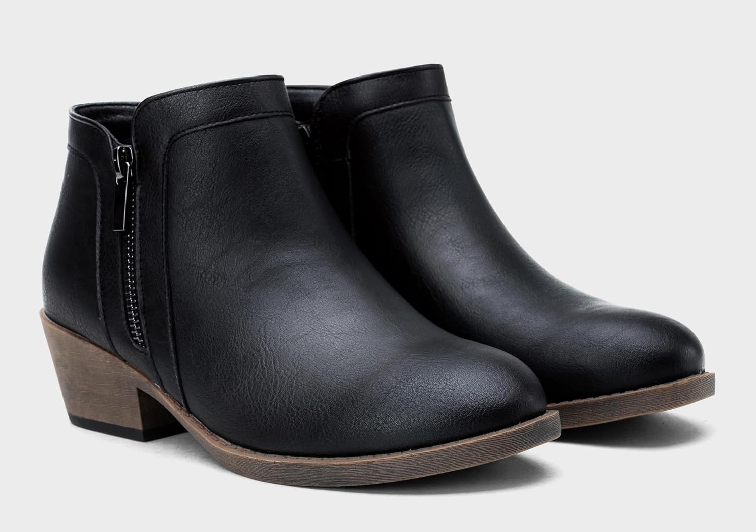 Jeossy Women's 9618 Classic Ankle Boots Slip on Chunky Heel Boots for Women - Image 4