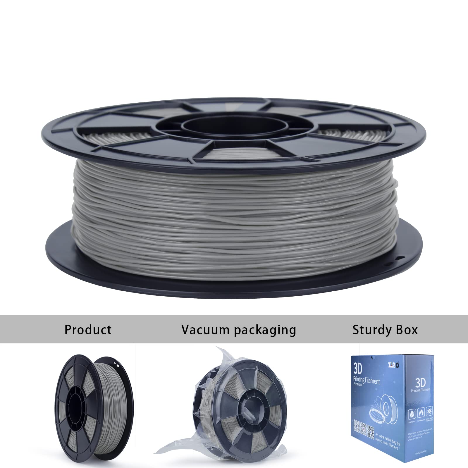 ZIRO Shore 95A Hardness TPU 0.8kg 3D Printing Material Gray | Fit for Most FDM 3D Printer 1.75mm 0.8KG Spool Dimensional Accuracy -0.03mm Colorful Tpu Filament product thumbnail 7