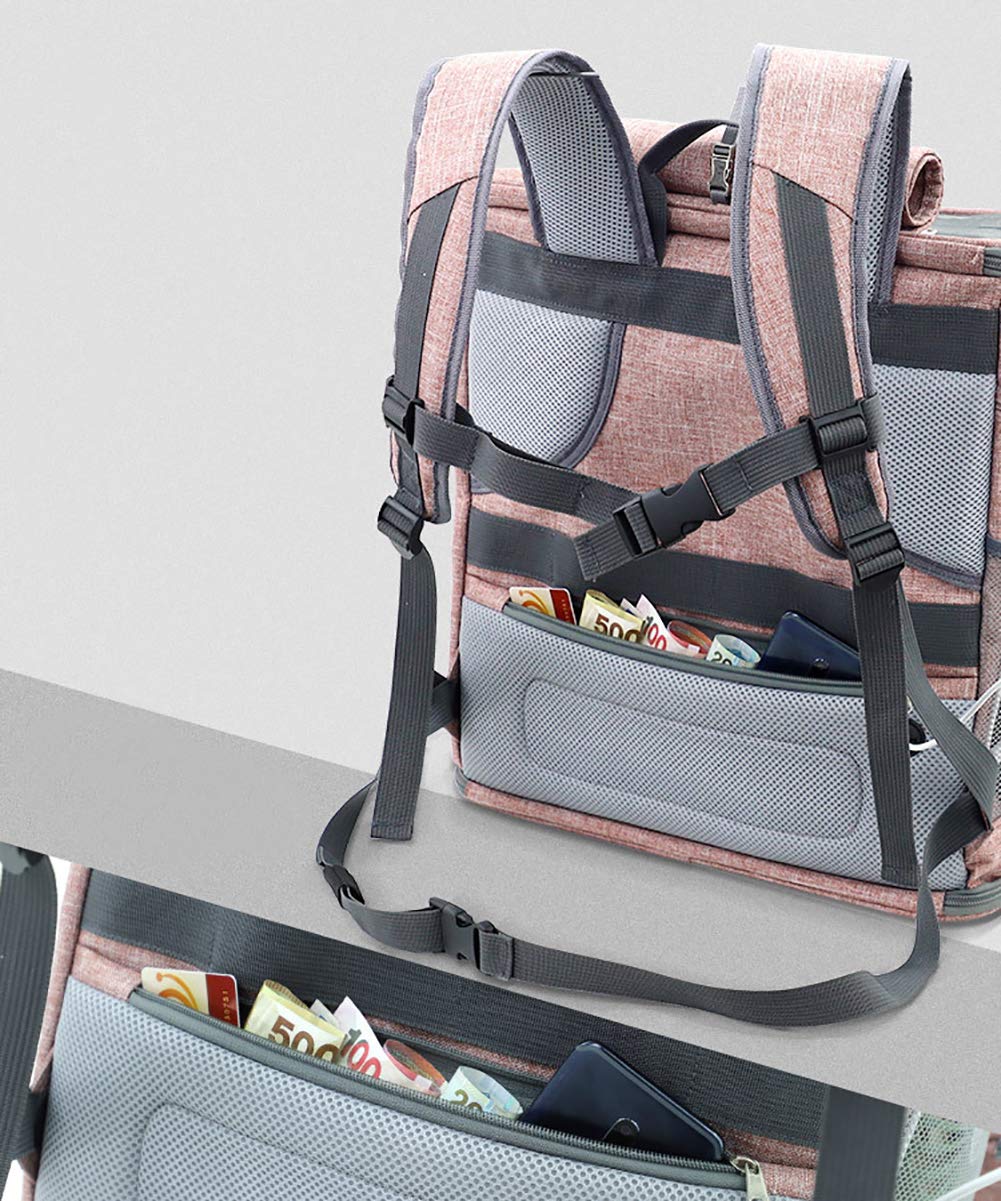 OMEM Rucksack für Haustier Outdoor Hunde rucksäcke für Haustier verstellbare Rucksack für Kleine Hunde und Katzen (Grau)