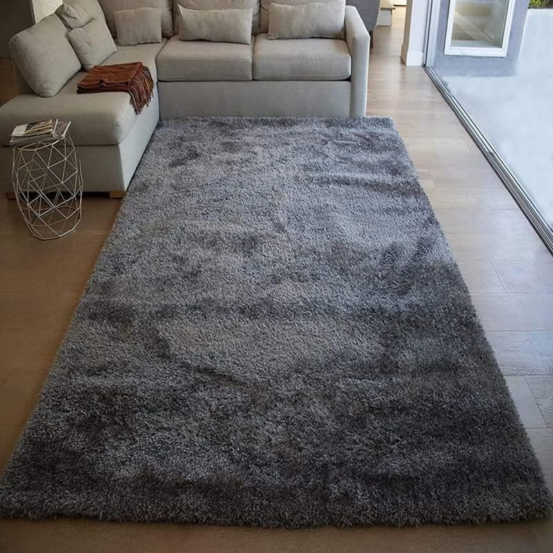 Image of F & B RUGS ; SUPERIOR QUALITY PRODUCTS Firoz and Brothers Luxurious Luck high Density Thick & Soft Shaggy Microfiber 2 Inch Pile Height Modern 5x7 feet