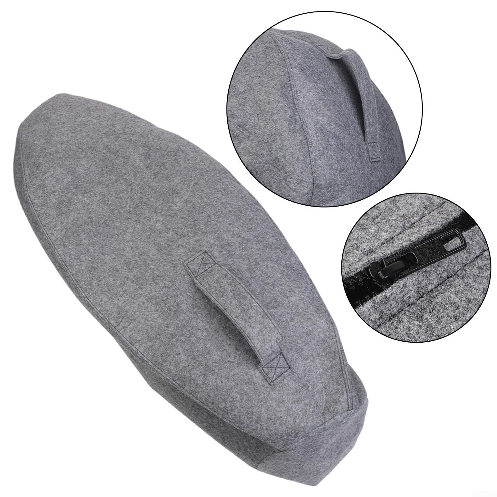 Housse de protection pour ballon de yoga en feutre, manchon de ballon de stabilité, 55 cm, 65 cm, 75 cm, veste en feutre pour ballon de gym, Pilates, boîtier antidérapant pour ballon de yoga (65 cm)