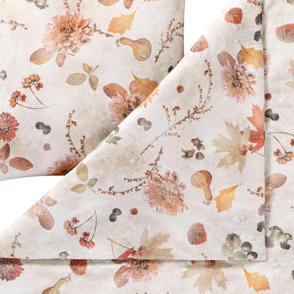 ESTELLA Bettwäsche Autumn Foliage | Kastanie | 135x200 cm + 80x80 cm | extra weich & wärmend|pflegeleicht & trocknerfest | ideale Winterbettwäsche | 100% Baumwolle