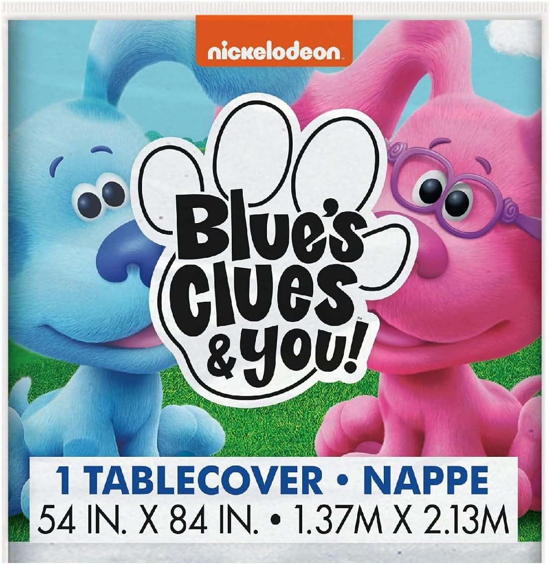 Unique Blue's Clues Party Supplies Decoration Bundle Pack Includes Plastic Table Covers (Blue) - 2 Pack