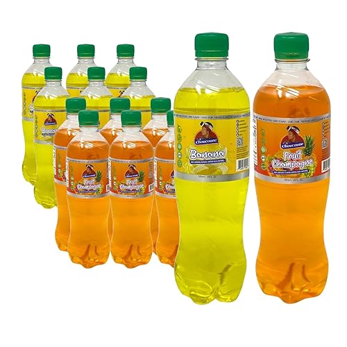 Choucoune Kola Champnana Mix Flavor Soda Bebidas de refrescos Bebidas Naturales Burbujeantes, Sabor 100% natural, Caña de azúcar pura, sin OMG, Sin