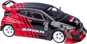 Amazon | POP RACE 1/64 GR Yaris ADVAN 完成品 | ミニカー・ダイ