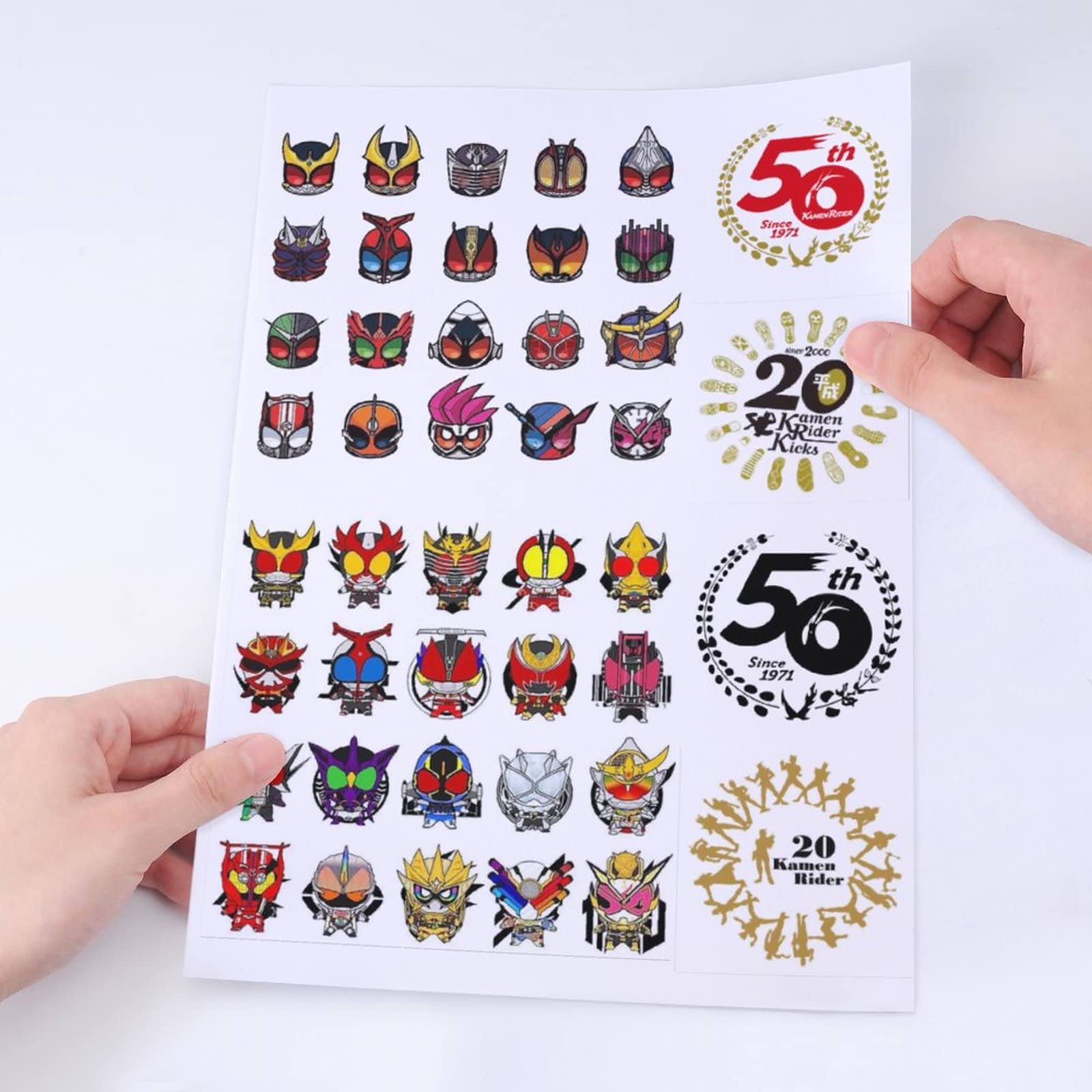 仮面ライダー50周年シール Amazon | ステッカー 防水シール 2/4/6枚セット スーツケース