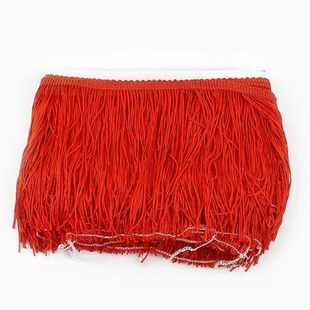 VIXDA 10Yards 10-30cm Color Tassel Fringes Sewing Curtain Stage Garment Lace Trim Latin Dance Dress Fringe Tassels DIY Craft